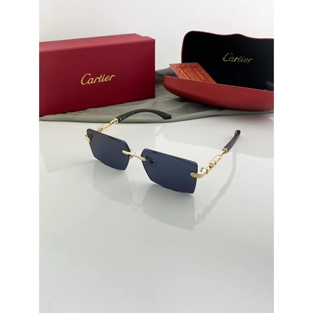 First Copy Cartier Sunglasses Gold Black (FT831)