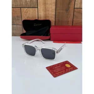 First Copy Cartier Transparent Sunglasses Black (FT833)