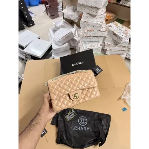 Chanel Lambskin Shoulder Bag With OG Box & Dust Bag (FT697)
