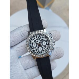 First Copy Rolex Tiger Watch White Diamond (SW9514)