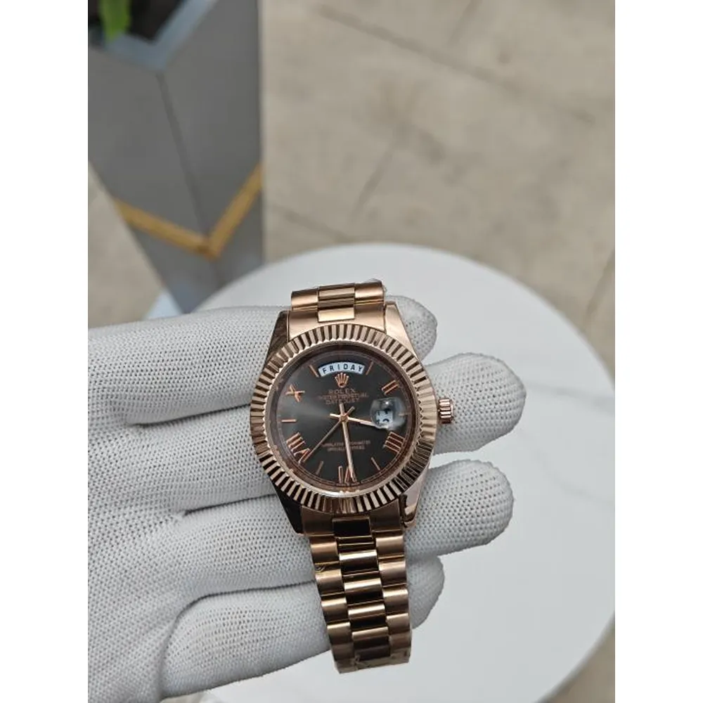 First Copy Rolex Day Date Watch Black Dial (SW10023)