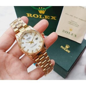 First Copy Rolex Oyster Perpetual Watch Date Just Gold (SW9937)