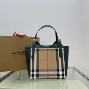 Burberry Monogram Tote Bag With Original Box And Dust Bag Black (FT108)