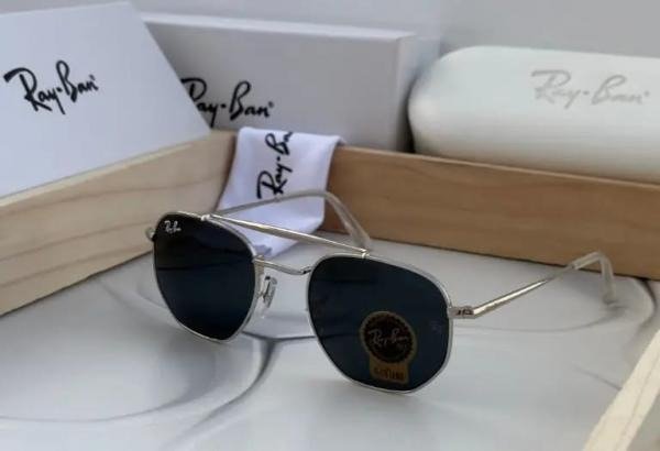 Rayban Marshal Sunglasses Silver Black (SW9787)