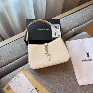 YSL Leather Handbag With OG Box White (FT74)