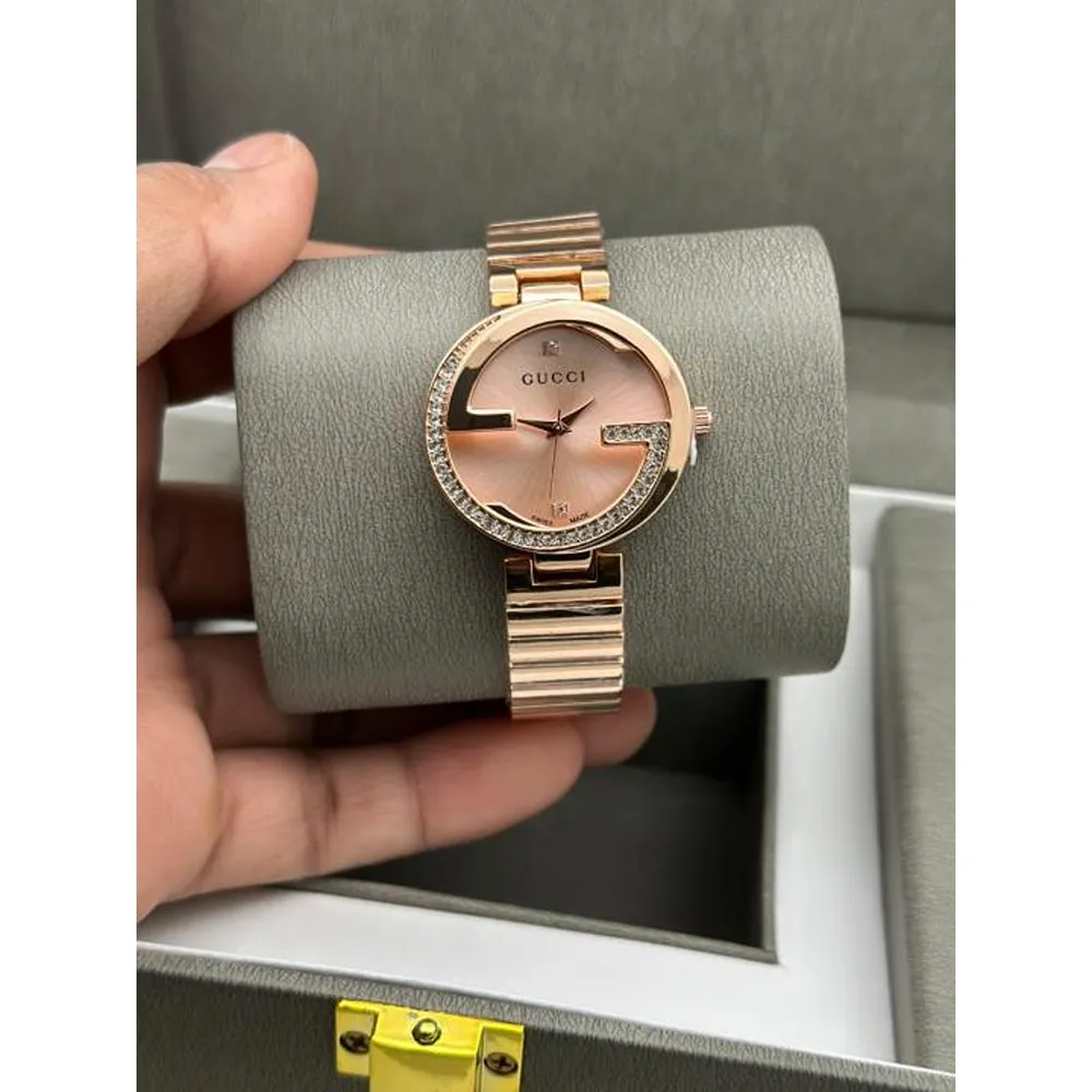 Gucci Diamond Watch Rosegold (FT1004)