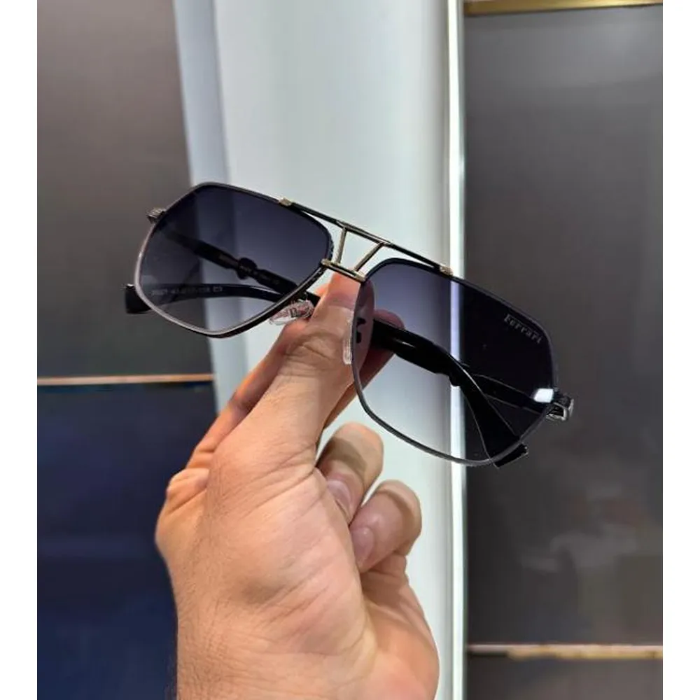 First Copy Ferrari Designer Sunglasses Gold Black Luxury Shade (FT491)