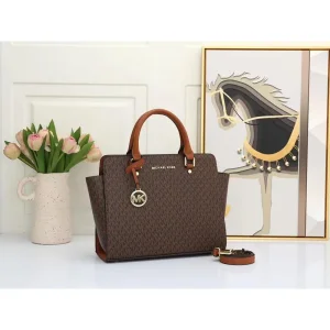 Michael Kors Stachel Handbag With Dust Bag Coffee Brown (FT113)