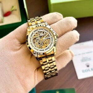 First Copy Rolex Automatic Watch Gold White (SW9944)