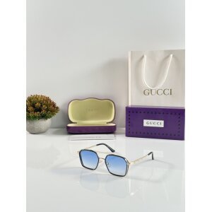 First Copy Gucci Gold Blue Sunglasses (SW9129)
