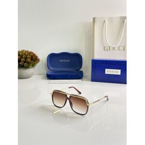 First Copy Gucci Gold Brown Sunglasses (SW9136)