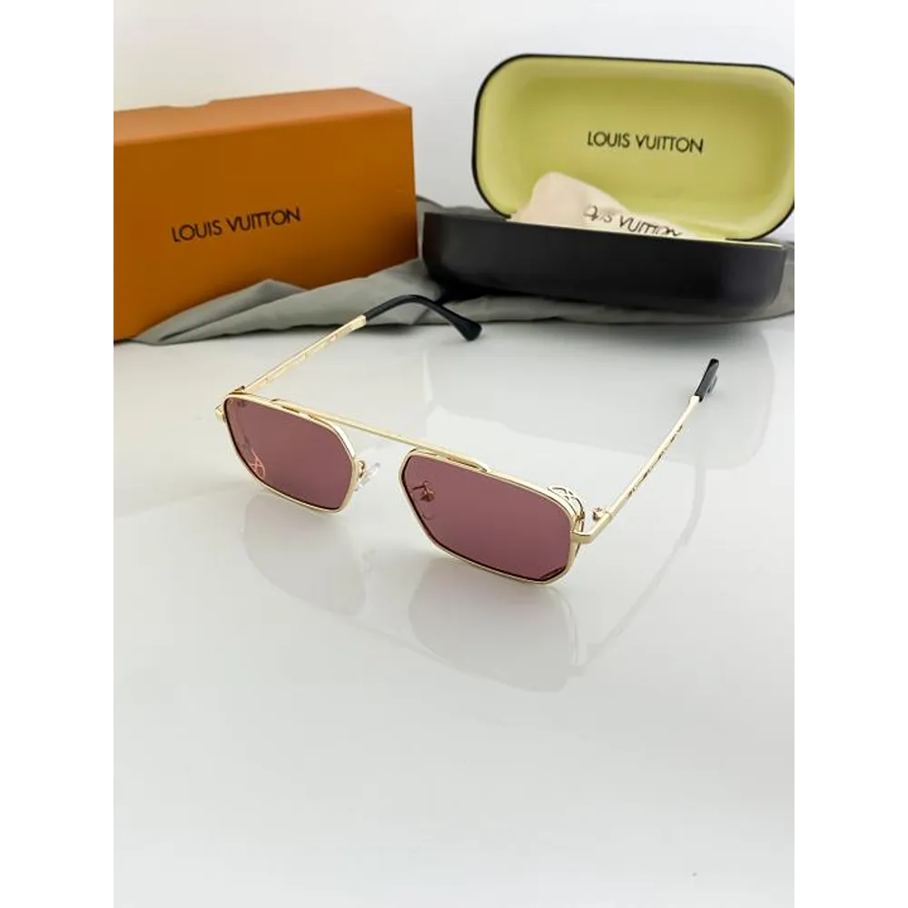 First Copy Louis Vuitton Sunglasses Gold Pink (SW2156)