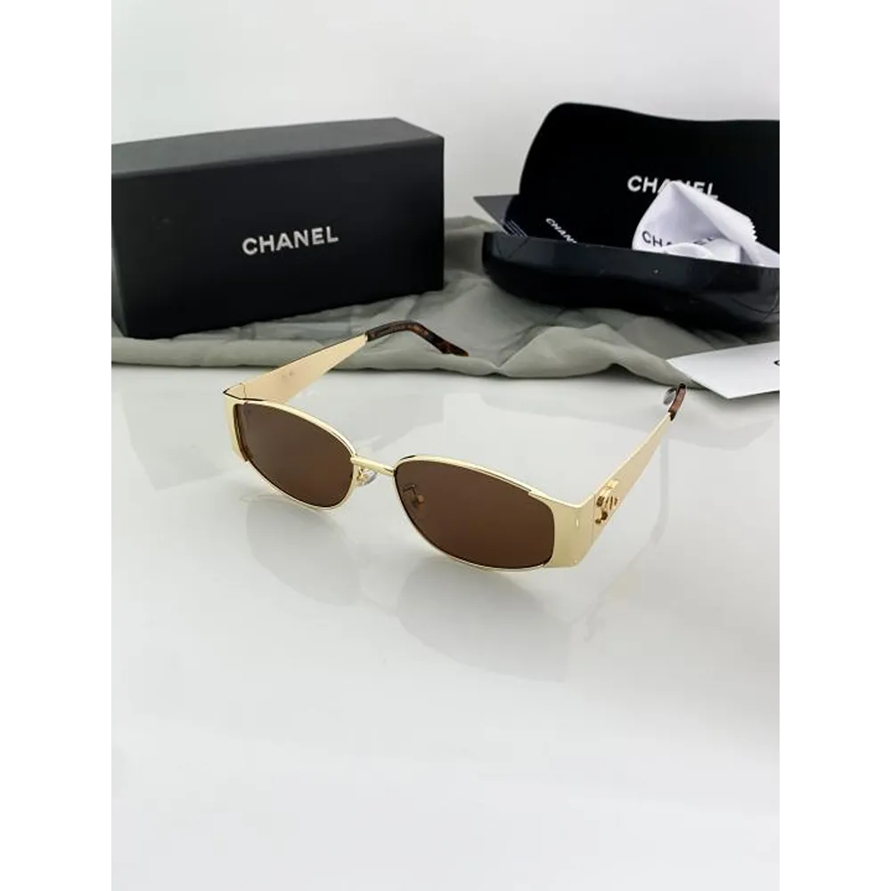 First Copy Chanel Sunglasses Gold Brown (SW2162)