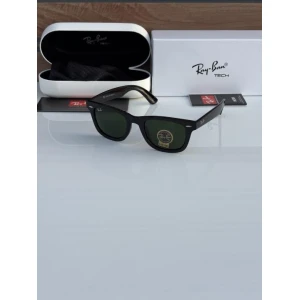 First Copy Rayban Glass Quality Sunglasses Black Green (SW9246)