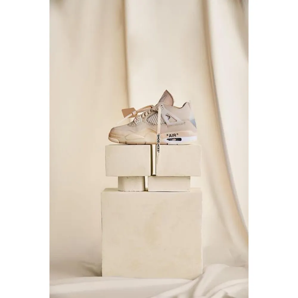 Premium Nike Jordan Retro 4 Off White Sail Cream Shoes For Women (SUP6431) - Image 3
