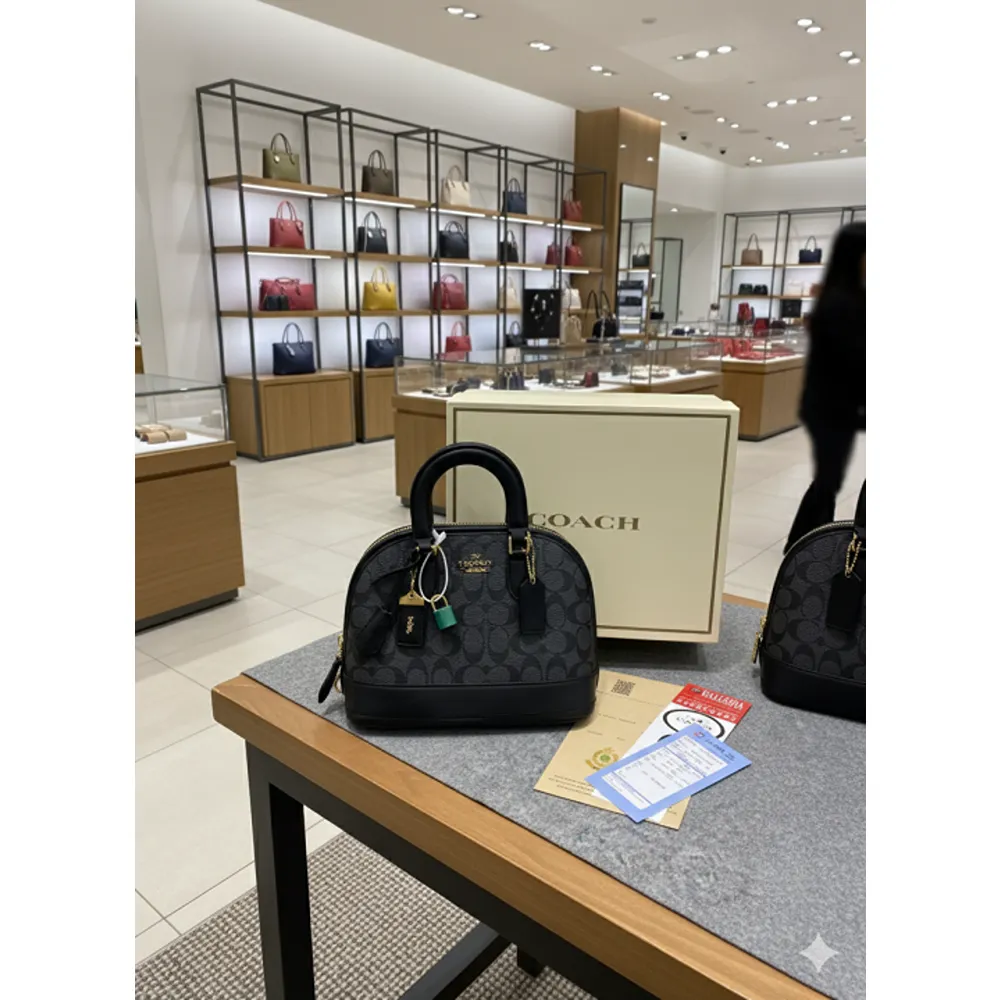 Coach Satchel Bag With OG Box & Dust Bag Black (FT2715)