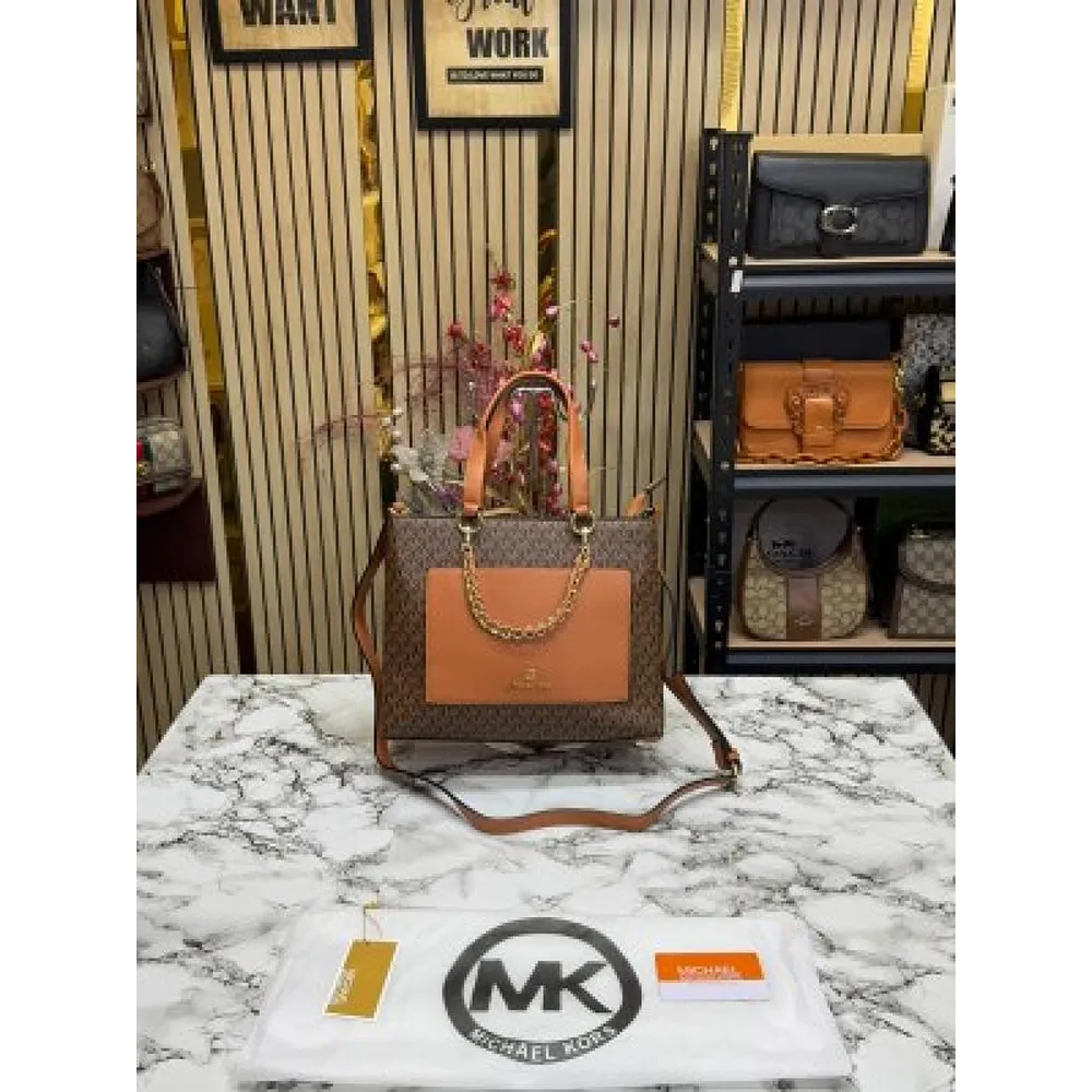 Michael Kors Handbag With Dust Bag Coffee Brown (FT2225)