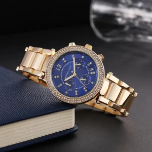 First Copy Michael Kors Watch Gold Blue (FT2429)