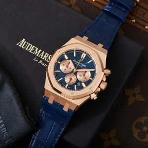 First Copy Audemars Piguet Chronograph Watch Blue (FT3048)