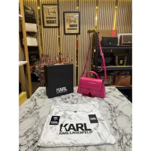 Karl Lagerfeld Soulder Bag With Box & Dust Bag Pink (FT2238)