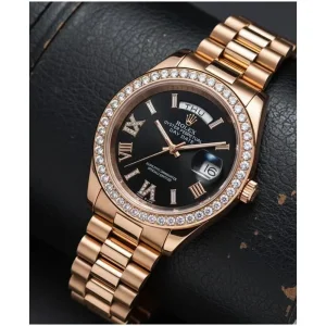 First Copy Rolex Oyster Perpetual Watch Copper Black (FT3050)