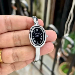 First Copy Cartier Baignore Watch Silver Black (FT2544)