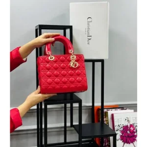 Lady Dior Signature Bag With Box Red (FT2250)