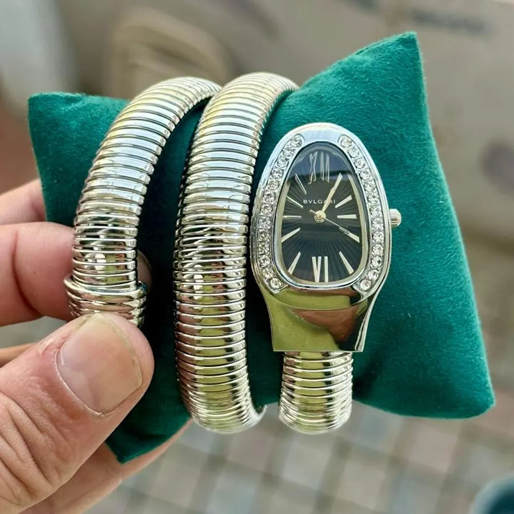 First Copy Bvlgari Watch Silver Black (FT2405)