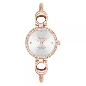 First Copy Coach Signature Watch Rosegold White (FT2509)