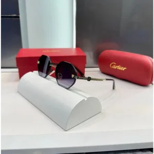 First Copy Cartier Designer Sunglasses Gold Black (FT2607)