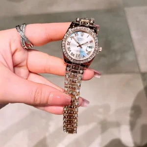 First Copy Rolex Oyster Perpetual Watch Copper White (FT2408)