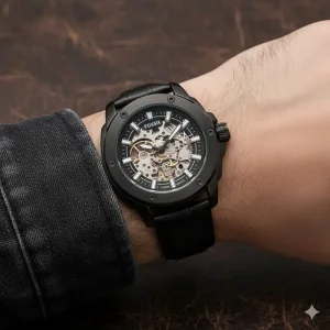 First Copy Fossil Bronson Automatic Watch Black (FT3022)