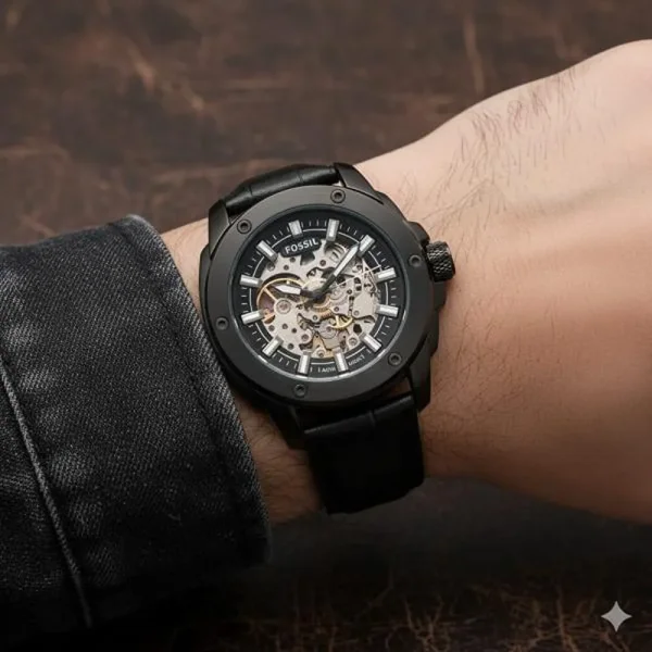 First Copy Fossil Bronson Automatic Watch Black (FT3022)