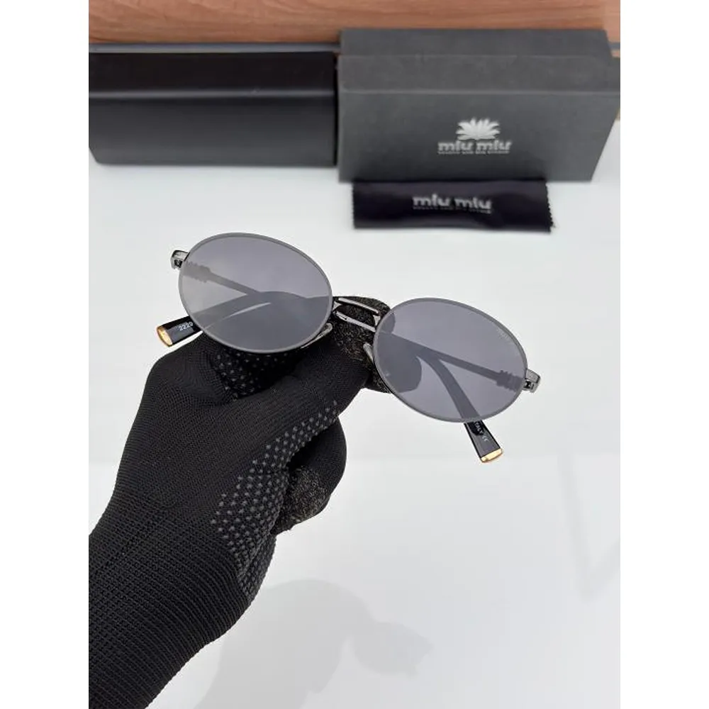 Stylish Premium Women Miu Miu Sunglasses Black (SW2326) - Image 2