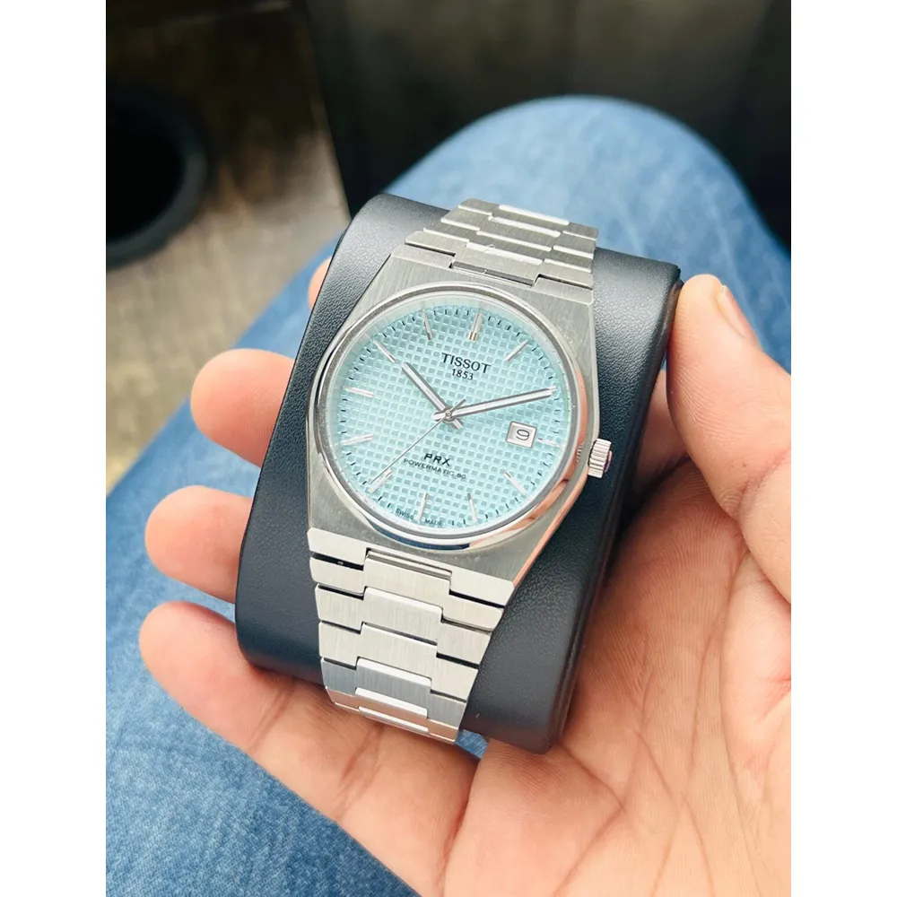 Discover Icy Luxury With Timepiece Tissot Prx Watch Ice Blue Quartz (SUP7253) - Image 2