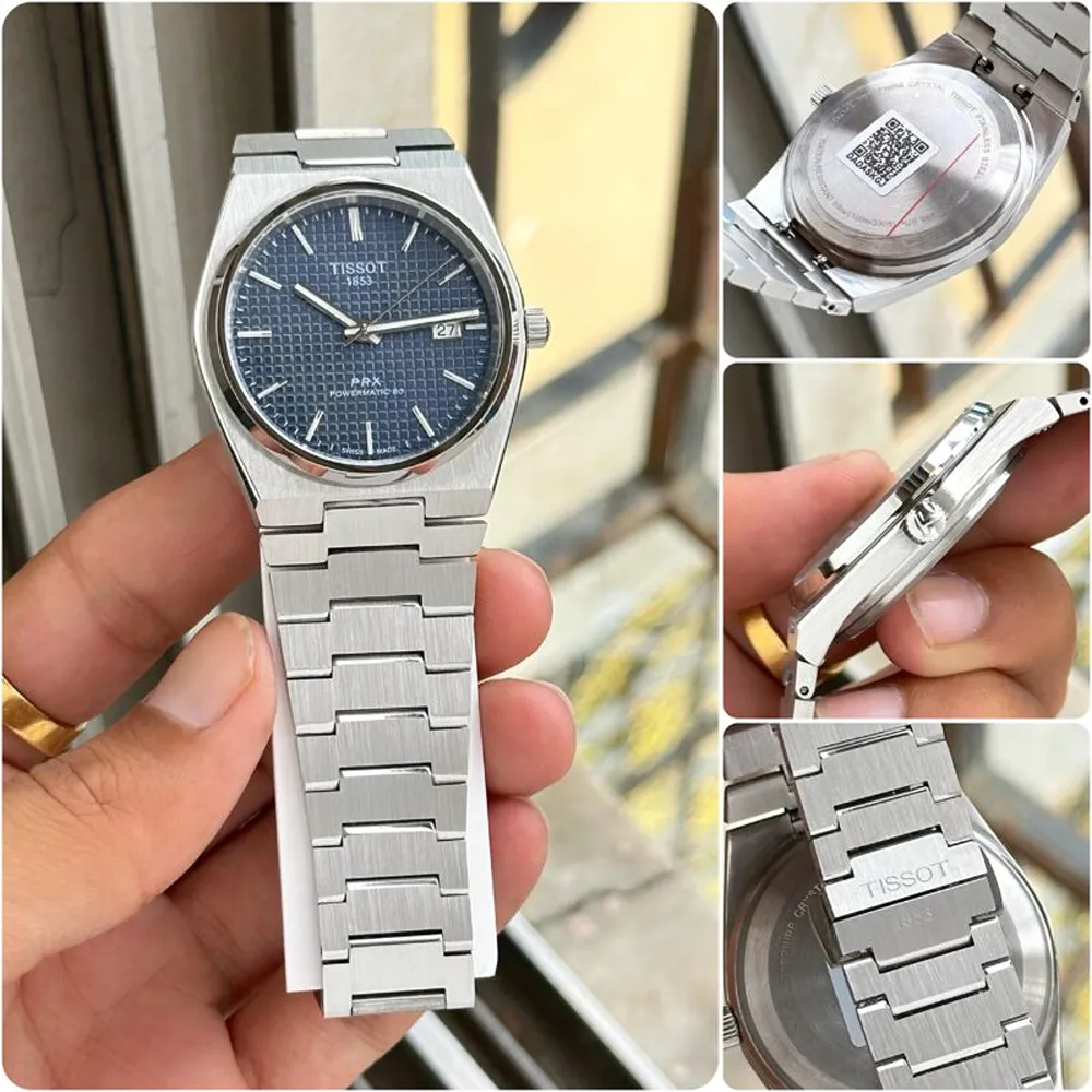 Embrace Elite Style Tissot Prx Powermatic 80 Watch Blue Quartz (SUP7259) - Image 3