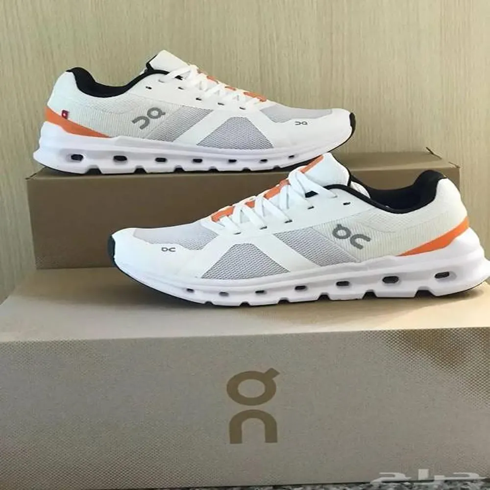 Supreme Comfort Women’s On Cloudmonster Running Shoes Undyed White Flame (SUP7578) - Image 3