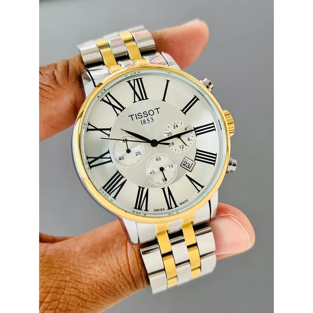 Comfort & Everyday Elegance Tissot Chronograph Watch 42 Roman Dial (SUP7214) - Image 3