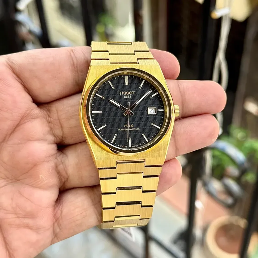 Embrace Elite Style Tissot Prx Powermatic Watch Gold Quartz (SUP7262) - Image 2