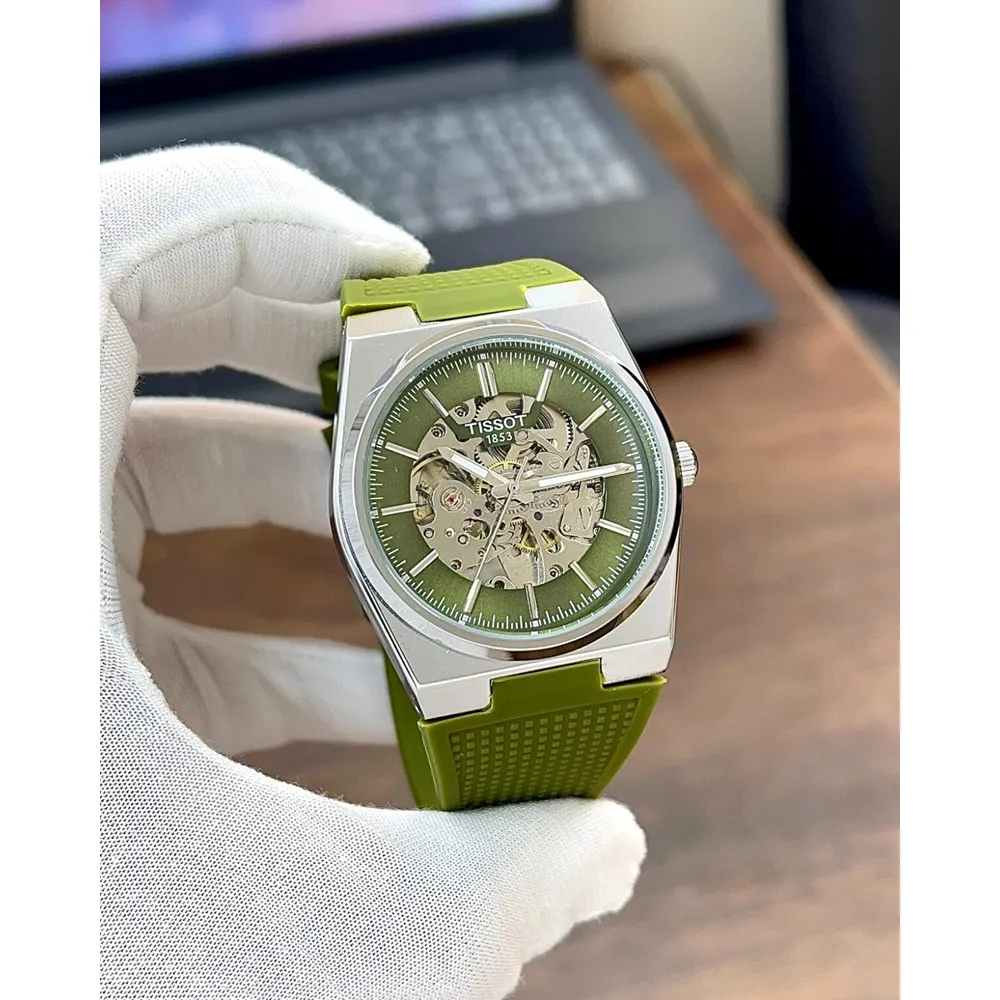 Embrace Elite Style Tissot Prx Skeleton Watch Green (SUP7264) - Image 3