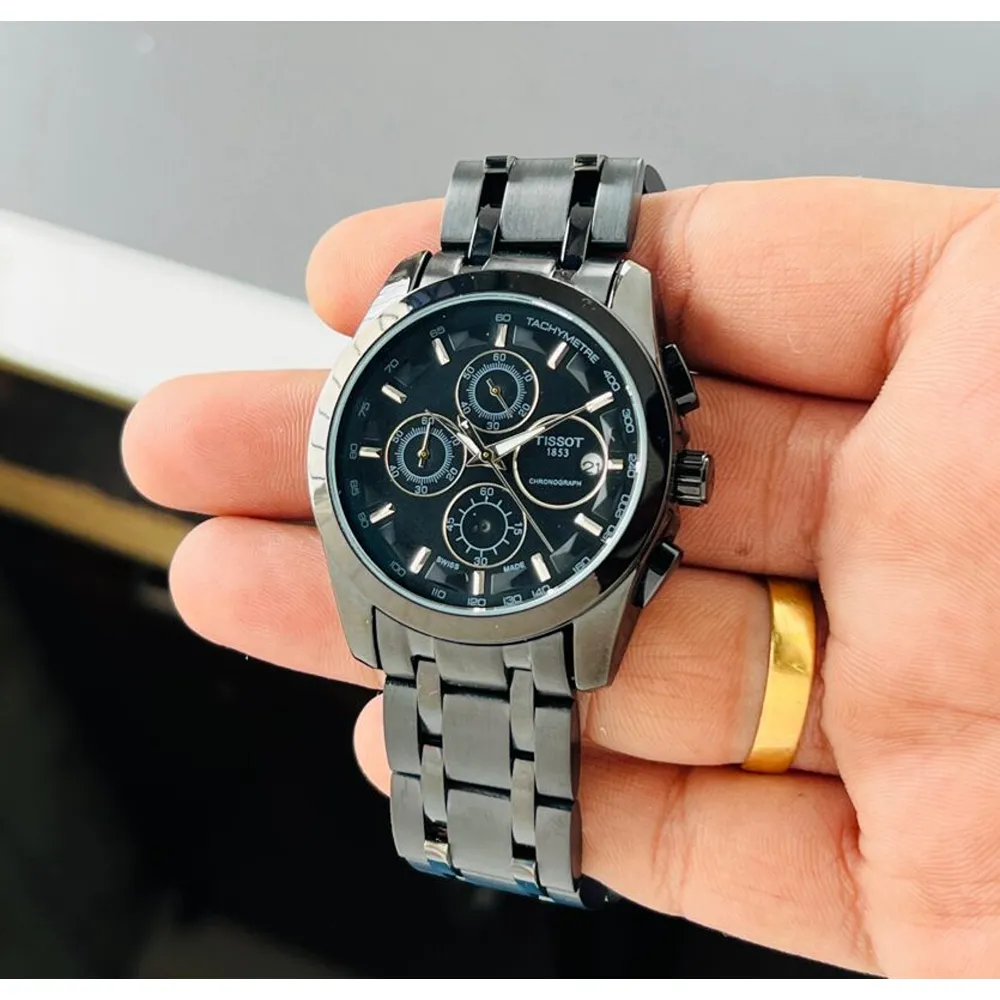 Prestige For Men Tissot Couturier Watch Chronograph Full Black (SUP7222) - Image 2