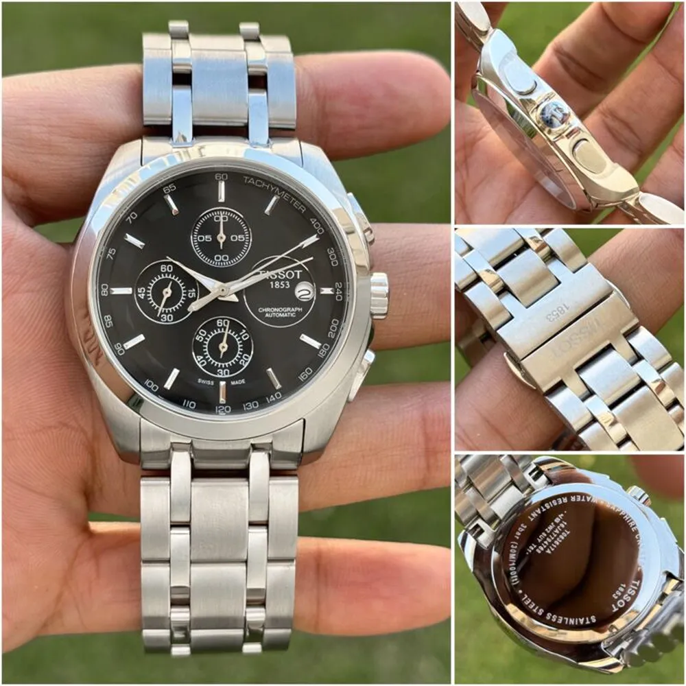 Everyday Elegance Premium Tissot Couturier 1853 Watch Black Dial (SUP7218) - Image 3