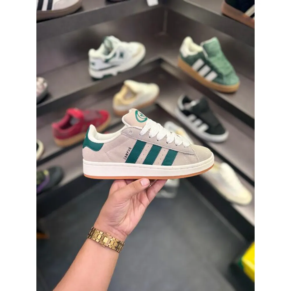 Premium First Copy Adidas Campus Shoes Grey Green (SUP7408) - Image 2