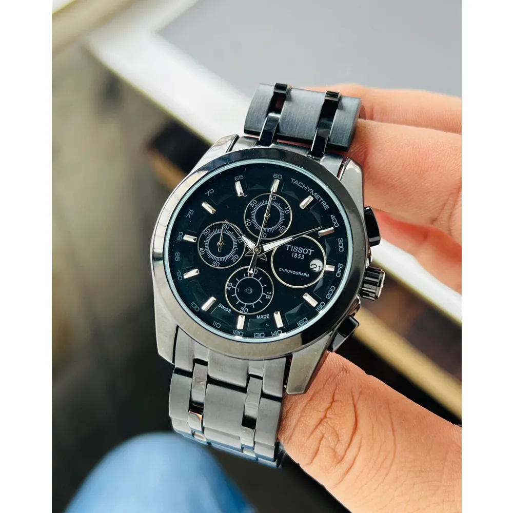 Prestige For Men Tissot Couturier Watch Chronograph Full Black (SUP7222) - Image 3