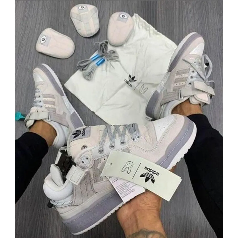 Premium First Copy Adidas Forum Bad Bunny Grey Shoes (SUP7412) - Image 2