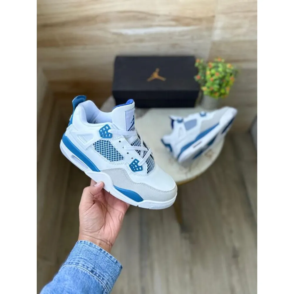 Premium First Copy Nike Air Jordan 4 Retro Shoes Military Blue (SUP7319) - Image 3