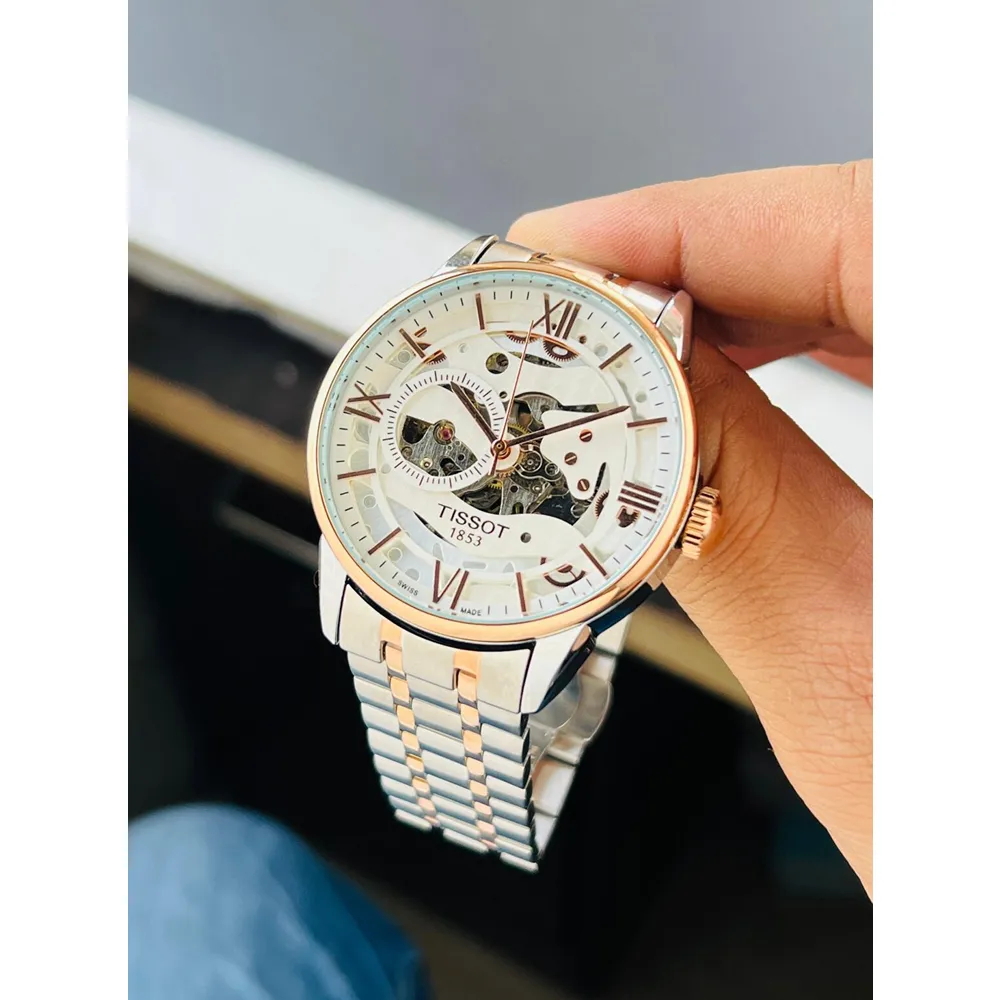 Luxury Bold Design Tissot Lelocle Skeleton Watch Two Tone (SUP7234) - Image 3