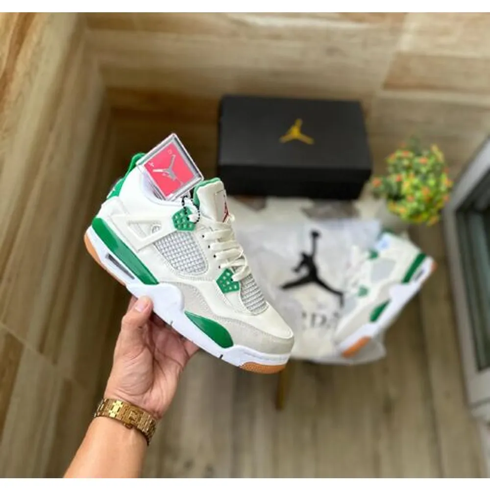 Imported Nike Air Jordan Retro 4 First Copy Pine Green Shoes (SUP7374) - Image 2