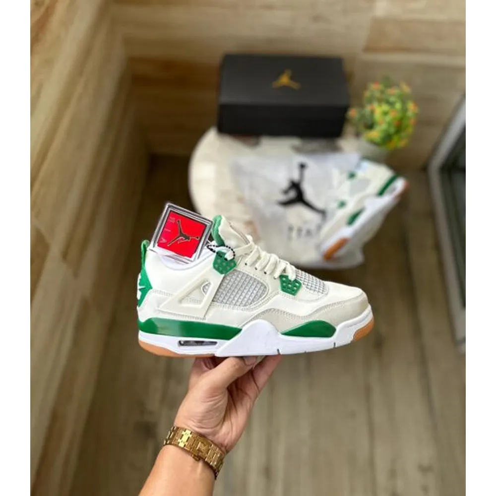Imported Nike Air Jordan Retro 4 First Copy Pine Green Shoes (SUP7374) - Image 3