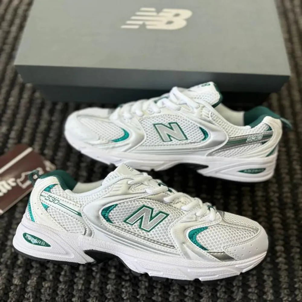 Imported Trendy New Balance 530 White Green Shoes For Women (SUP7591) - Image 3